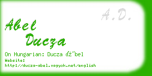 abel ducza business card